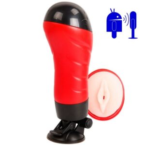 Crazy Bull-Vagina-Masturbator mit Sockel und Sprachsteuerung-TPR, 12