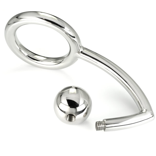 Metal Hard-Penisring mit Analhaken Intruder 45MM · Spielzeug aus Glas & Metall (Bild 2)