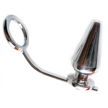 Metal Hard-Stahlring mit Analplug 45 X 50MM · Spielzeug aus Glas & Metall (Bild 2)