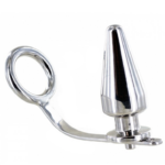 Metal Hard-Ring aus Stahl mit Analplug 80 X 55 mm · Spielzeug aus Glas & Metall