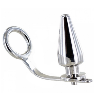 Metal Hard-Ring aus Stahl mit Analplug 80 X 55 mm · Spielzeug aus Glas & Metall