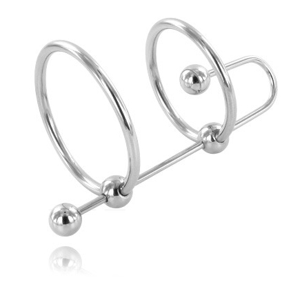 Metal Hard-Extremer Ring mit Urethraler Unterdrücker · Spielzeug aus Glas & Metall
