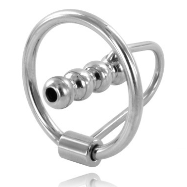 Metal Hard-Ring für Eichel mit Urethral Stecker 28mm · Spielzeug aus Glas & Metall