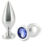 Metal Hard-Anal Plug Aluminium Farbe Crystal Large 10.16cm · Spielzeug aus Glas & Metall