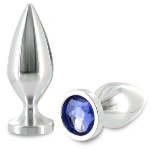 Metal Hard-Anal Plug Aluminium Crystal Farbe Mittel 8.89 cm · Spielzeug aus Glas & Metall