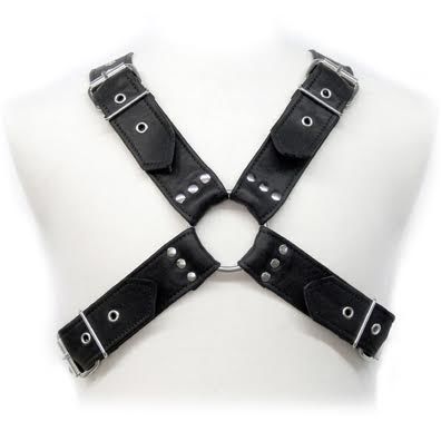 Leather Body-Harness mit Schnallen-Kunstleder