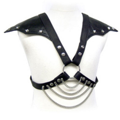 Leather Body-Harness Leder mit Metallelementen und Schultern · Sextoys