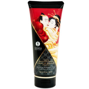 Shunga Massage Cream-Massagecreme Erdbeere und Cava 200 ml