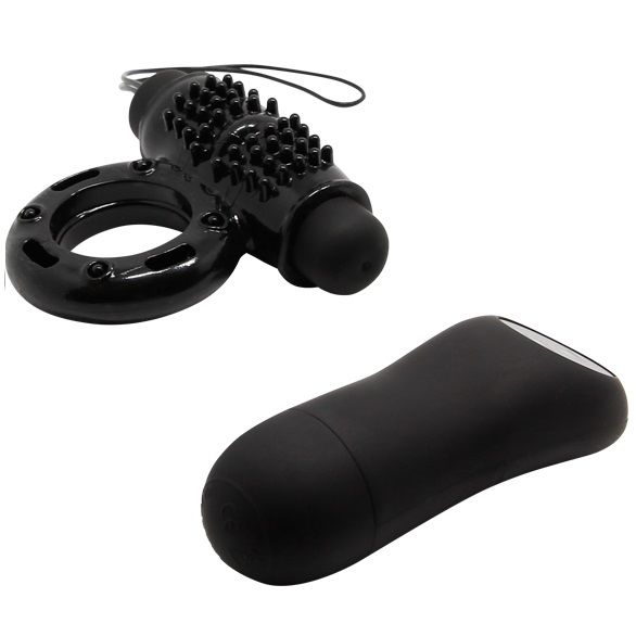 Baile For Him-Vibrationsring mit Fernbedienung Schwarz 20V-12 Geschwindigkeiten · Vibratoren