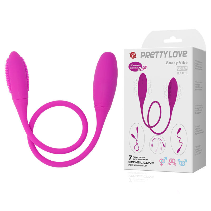 High Tech-Snaky Deluxe Vibrator 7 V-Silikon, 7 Geschwindigkeiten · Vibratoren (Bild 2)