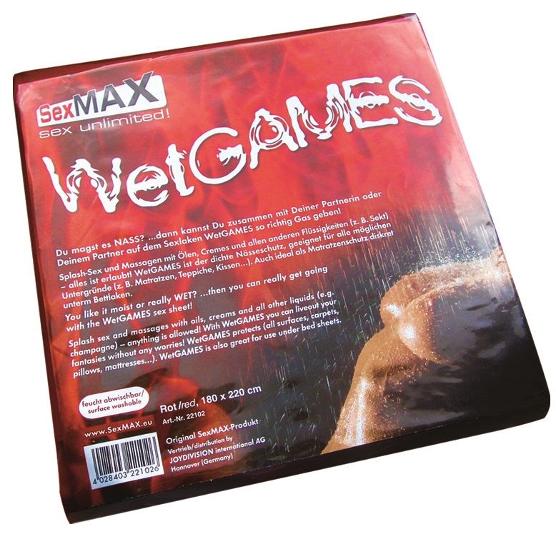 Joydivision Sexmax-Wetgames Sex-laken Red-Latex · Spiele & Geschenke (Bild 2)