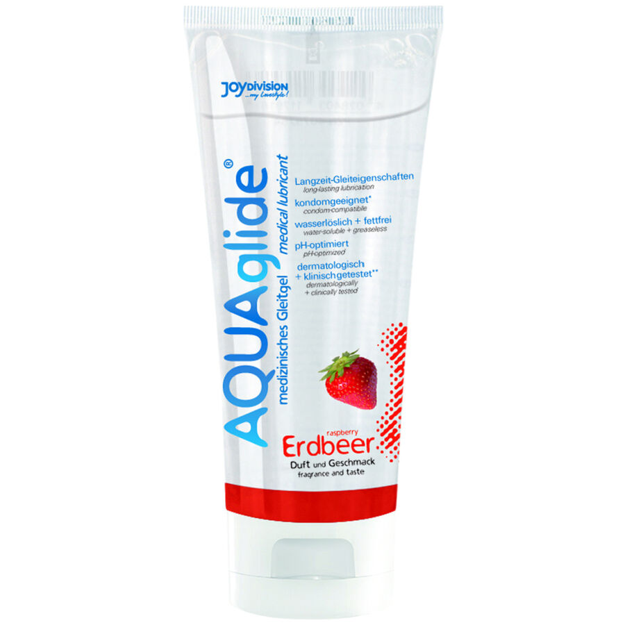Joydivision Aquaglide-Aquaglide Gleitgel Strawberry 100 Ml-Latex · Gleitgel
