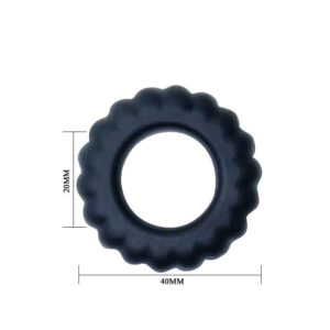 Baile For Him-Titan Cockring Schwarz 2 cm-Silikon · Sextoys (Bild 4)