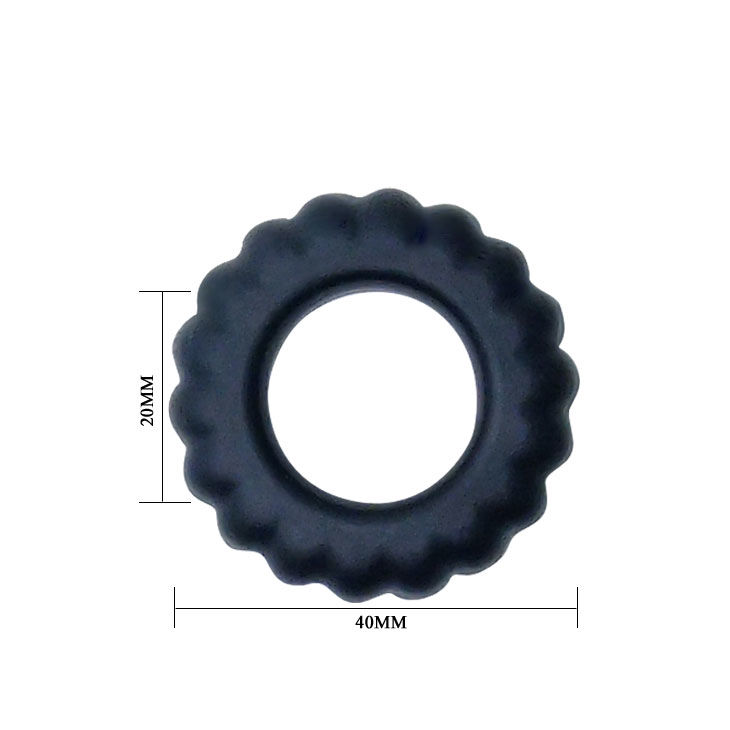 Baile For Him-Titan Cockring Schwarz 2 cm-Silikon · Sextoys (Bild 4)