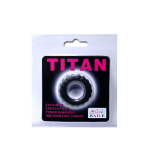 Baile For Him-Titan Cockring Schwarz 2 cm-Silikon · Sextoys (Bild 5)