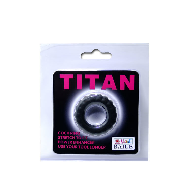 Baile For Him-Titan Cockring Schwarz 2 cm-Silikon · Sextoys (Bild 5)