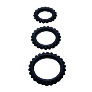 Baile For Him-Titan Set 3PCS Pen Ring Schwarz 2.8 + 2.4 + 1.9 cm · Sextoys (Bild 4)