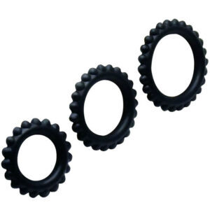 Baile For Him-Titan Set 3PCS Pen Ring Schwarz 2.8 + 2.4 + 1.9 cm · Sextoys