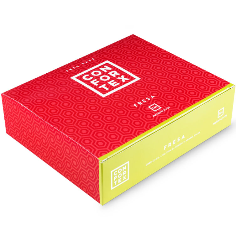 Confortex-Kondome Erdbeeren 144 Einheiten-Lactice · Kondome