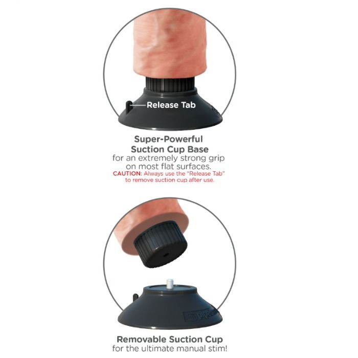 King Cock-17.78 cm Vibrator Realistischer Penis Flesh-Waterproof · Vibratoren (Bild 5)