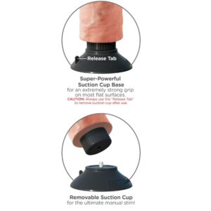 King Cock-Vibrator Realistisch 23 cm Flesh-Waterproof, Saugnapf · Vibratoren (Bild 5)