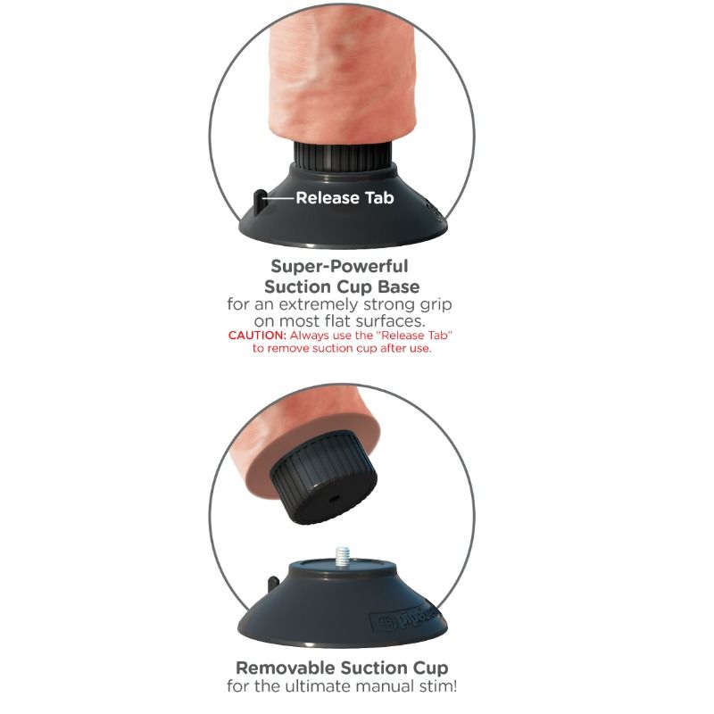 King Cock-Vibrator Realistisch 23 cm Flesh-Waterproof, Saugnapf · Vibratoren (Bild 5)