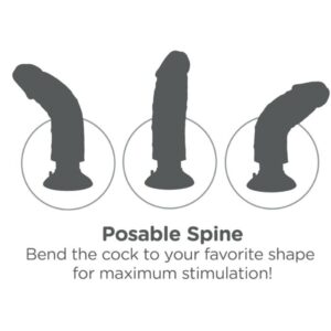 King Cock-25.5 Cm Vibrator Penis mit Testikel, Schwarz-Waterproof · Vibratoren (Bild 7)