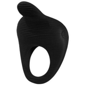 For Him-Thimble Vibrierender Penisring Schwarz-Silikon