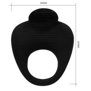 For Him-Thimble Ring Vibrator Schwarz-Silikon · Vibratoren (Bild 4)