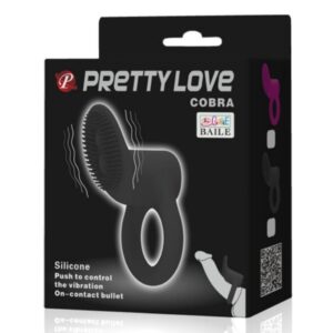 For Him-Cobra Ring Vibrator Schwarz-Silikon · Vibratoren (Bild 7)