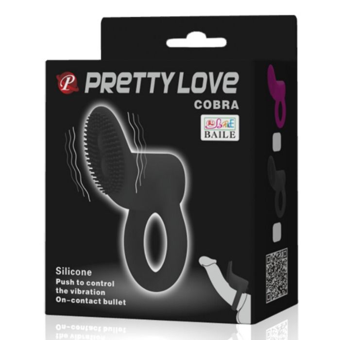 For Him-Cobra Ring Vibrator Schwarz-Silikon · Vibratoren (Bild 7)