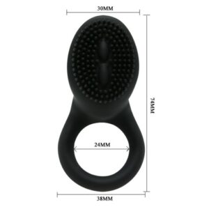 For Him-Cobra Ring Vibrator Schwarz-Silikon · Vibratoren (Bild 5)