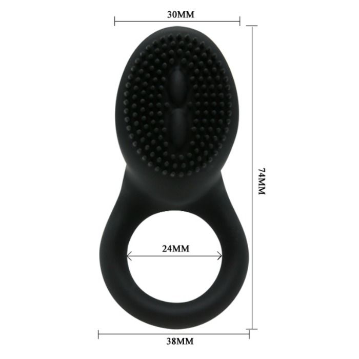 For Him-Cobra Ring Vibrator Schwarz-Silikon · Vibratoren (Bild 5)