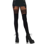 Leg Avenue Hosiery-Pantyhose ohne Nähte mit Fishnet Streifen, One · Sexy Damen-Dessous