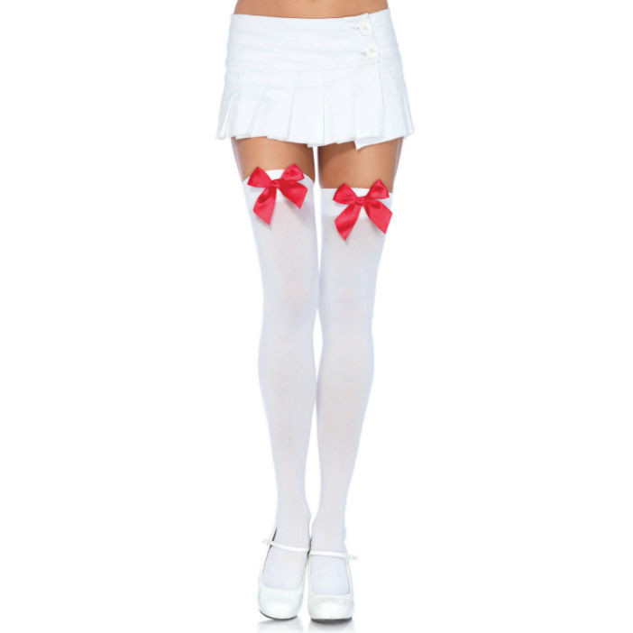 Leg Avenue Hosiery-Overknee-Strümpfe aus Nylon mit Schleife