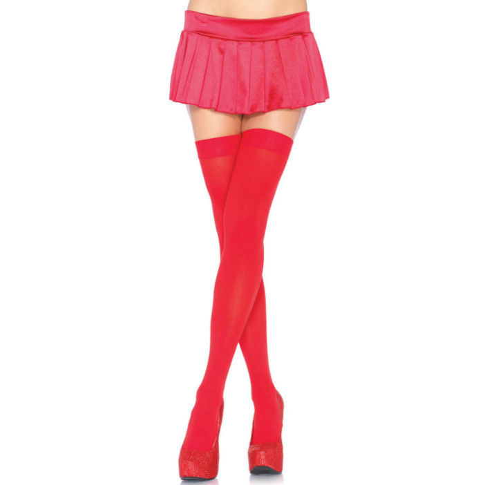 Leg Avenue Hosiery-Strümpfe Auf den Knien Nylon Rot · Sexy Damen-Dessous