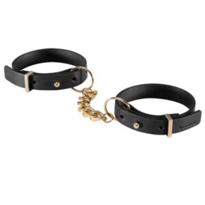 Bijoux Maze-Indiscrets Maze Armband-Handschellen Schwarz-Polyurethan