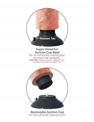 King Cock-Vibrator des Penis 20.32 Cm – Flesh-Waterproof, Saugnapf · Vibratoren (Bild 3)