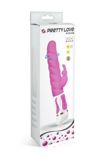 High Tech-Smart Steven Rabbit Rosa-Silikon, 12 Geschwindigkeiten, Ruhe · Vibratoren (Bild 7)