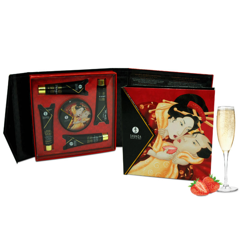 Shunga Kits-Geheimnis Geisha Kit Erdbeeren und Cava · Süßigkeiten & Geschenke (Bild 2)