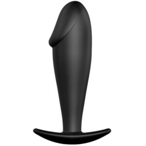 Anal Toys-Analplug in Penisform aus Silikon Schwarz-wasserdicht