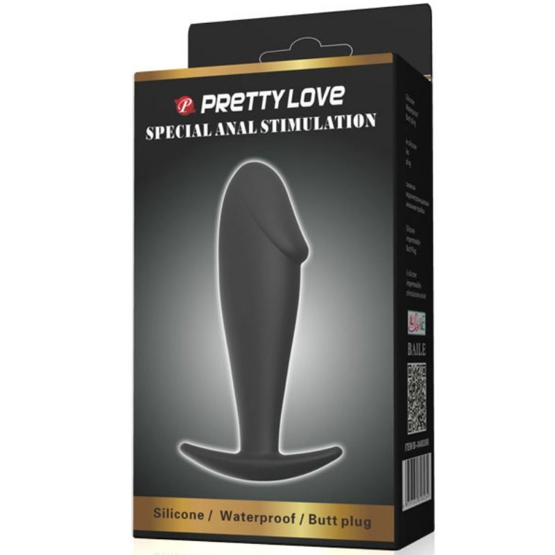 Anal Toys-Anal Plug Form Silikon Penis Schwarz-Waterproof · Vibratoren (Bild 2)