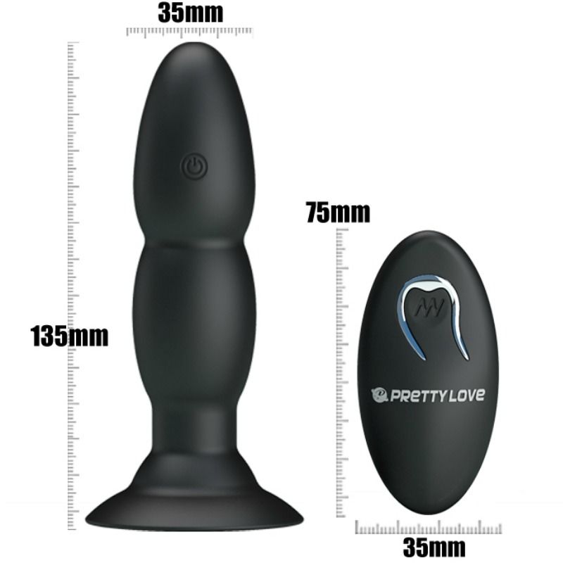 Remote Control-Plug Vibrator Rotierend mit Fernbedienung-Silikon, 3 · Vibratoren (Bild 4)