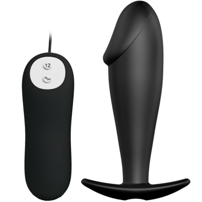 Remote Control-Analplug aus Silikon, Penisform und 12 Modi · Sextoys