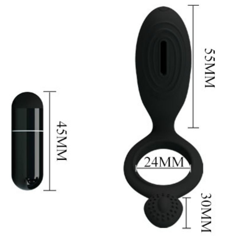 For Him-Ethel Ring Vibrator mit Stimulator-Silikon · Sextoys (Bild 6)
