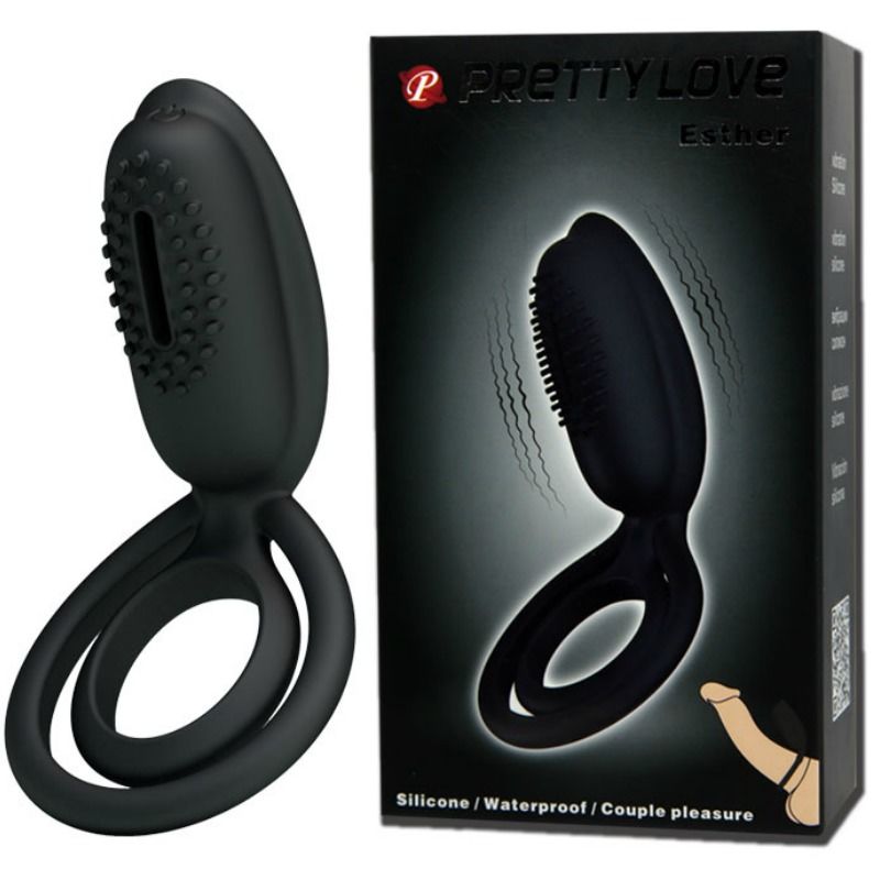 For Him-Esther Ring Vibrator mit Stimulator Klitoris-Silikon · Sextoys (Bild 10)
