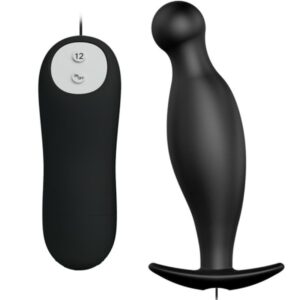 Remote Control-Analplug aus Silikon 12 Vibrationsmodi