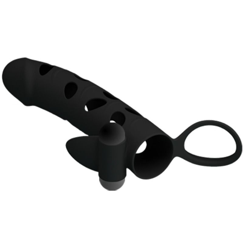 For Him-Penishülle Silikon mit Vibration 15.2 Cm-Waterproof · Sextoys (Bild 8)