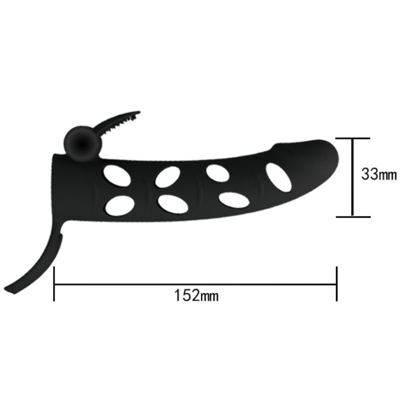 For Him-Penishülle Silikon mit Vibration 15.2 Cm-Waterproof · Sextoys (Bild 5)