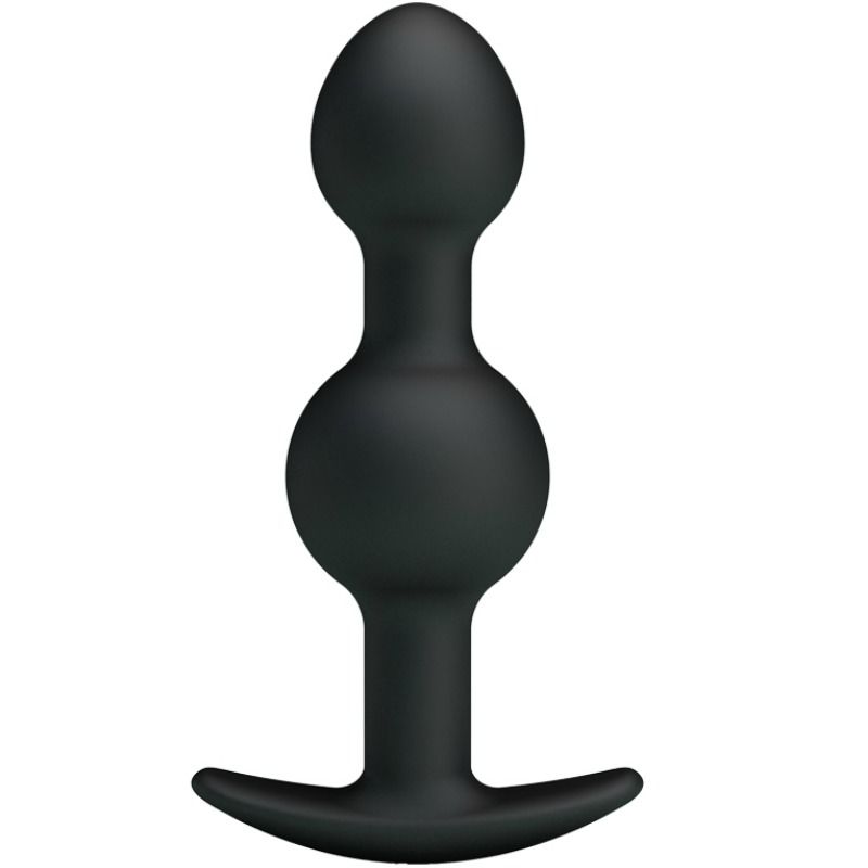 Anal Toys-Analkugeln aus Silikon Spezial-Stimulation 10.3 cm Schwarz